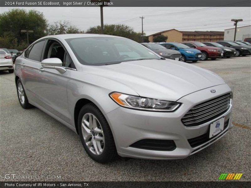 Ingot Silver / Charcoal Black 2014 Ford Fusion SE EcoBoost