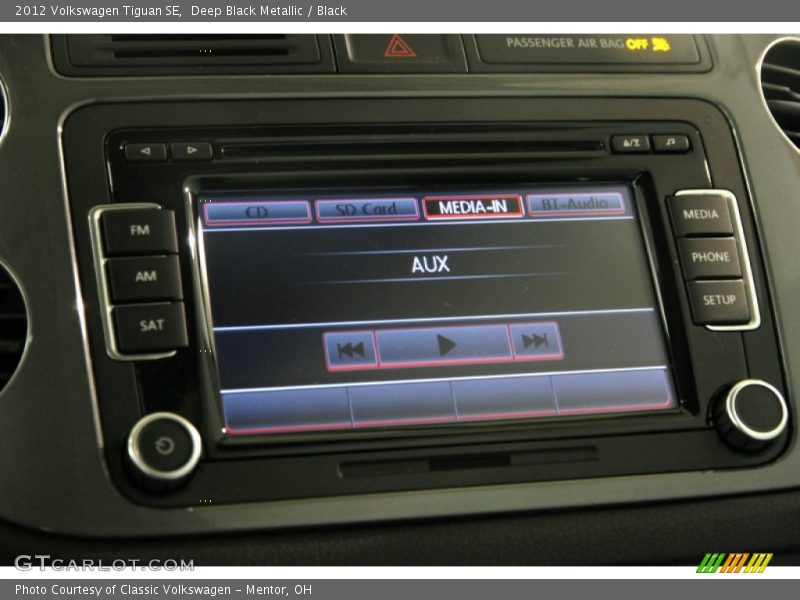 Deep Black Metallic / Black 2012 Volkswagen Tiguan SE