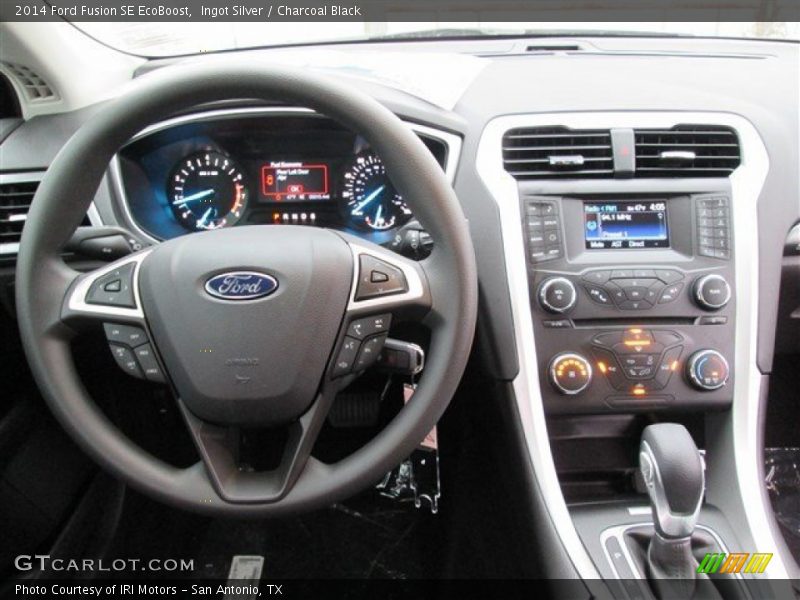 Ingot Silver / Charcoal Black 2014 Ford Fusion SE EcoBoost