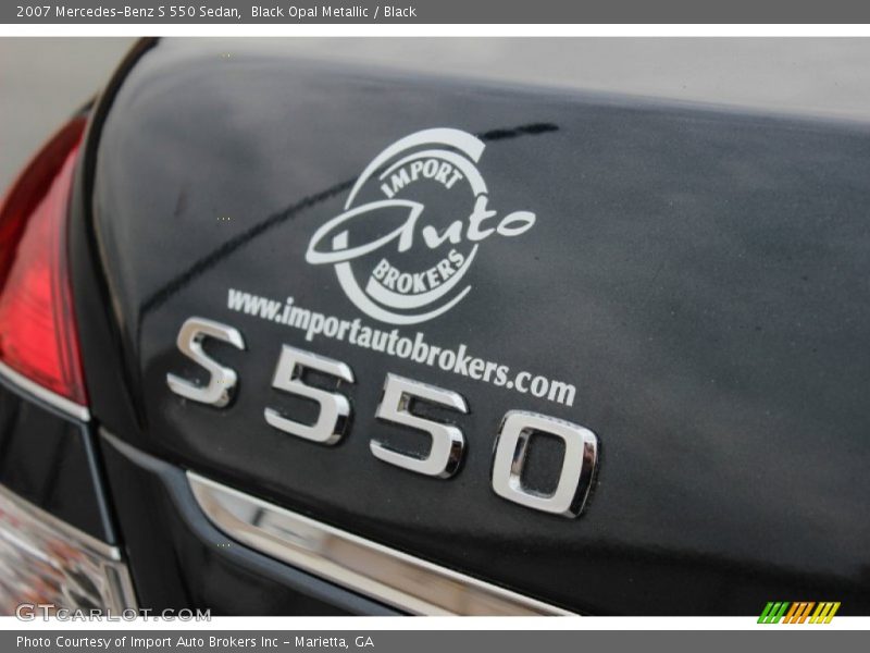 Black Opal Metallic / Black 2007 Mercedes-Benz S 550 Sedan