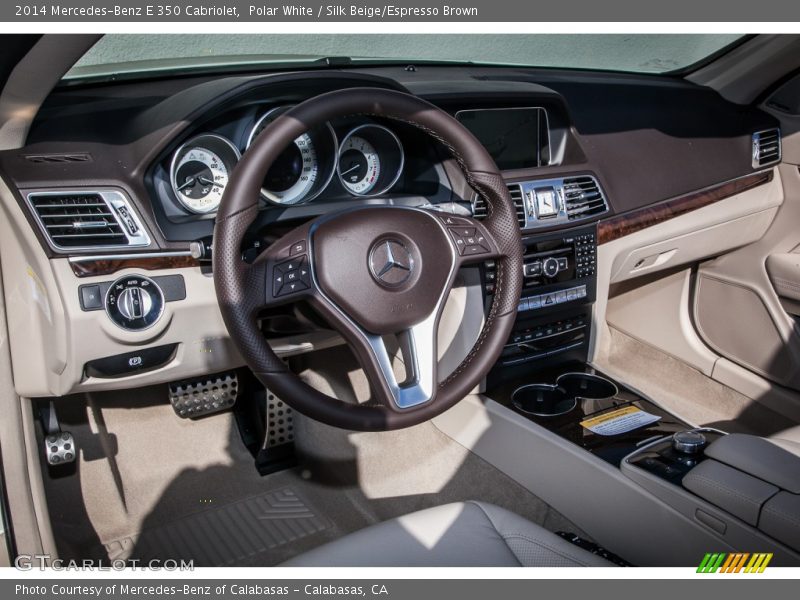 Polar White / Silk Beige/Espresso Brown 2014 Mercedes-Benz E 350 Cabriolet