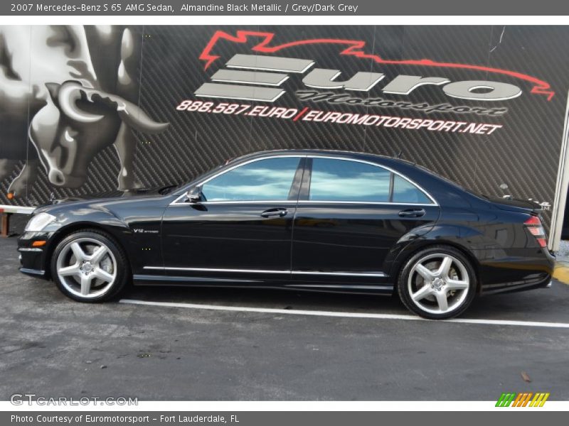 Almandine Black Metallic / Grey/Dark Grey 2007 Mercedes-Benz S 65 AMG Sedan