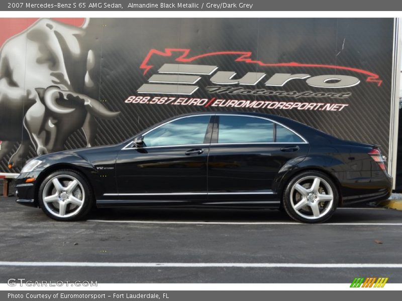 Almandine Black Metallic / Grey/Dark Grey 2007 Mercedes-Benz S 65 AMG Sedan