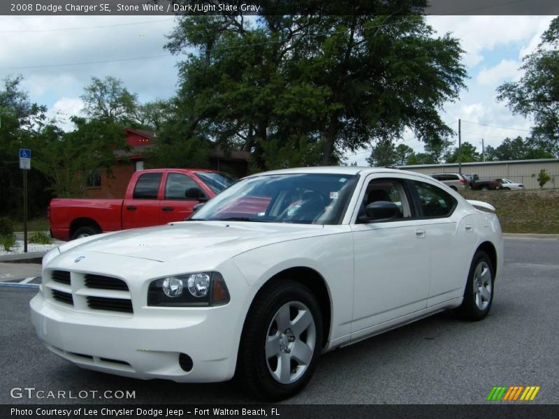Stone White / Dark/Light Slate Gray 2008 Dodge Charger SE