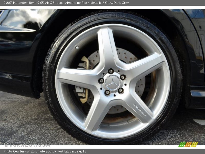 Almandine Black Metallic / Grey/Dark Grey 2007 Mercedes-Benz S 65 AMG Sedan