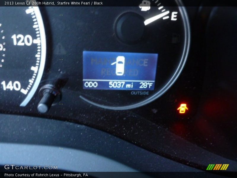 Starfire White Pearl / Black 2013 Lexus CT 200h Hybrid