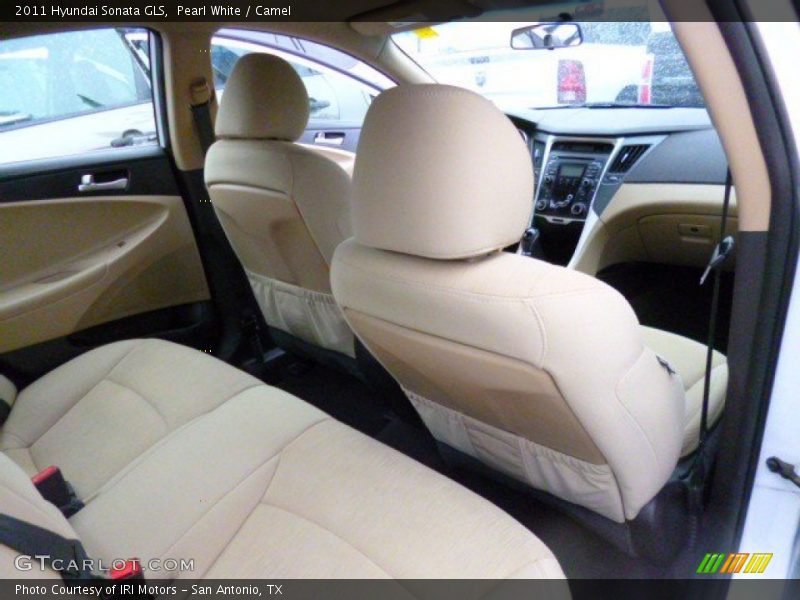 Pearl White / Camel 2011 Hyundai Sonata GLS