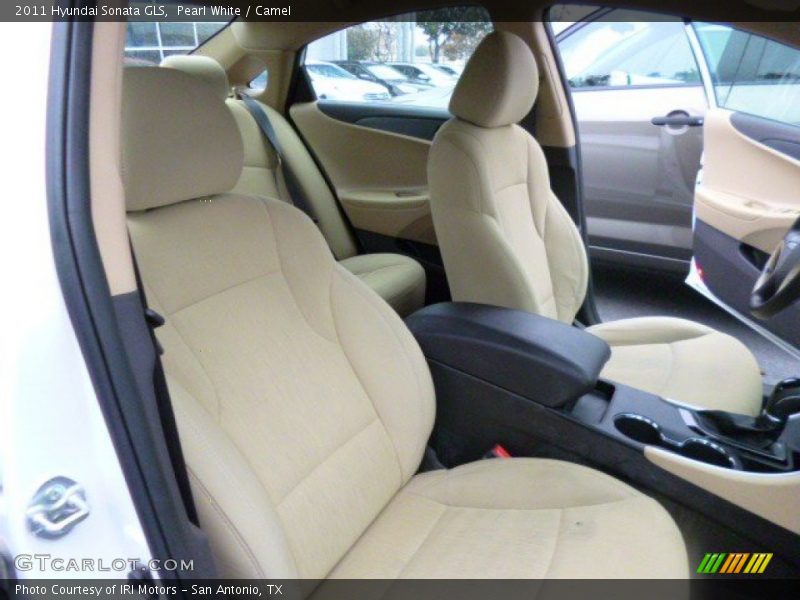 Pearl White / Camel 2011 Hyundai Sonata GLS