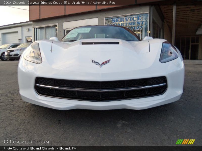 Arctic White / Adrenaline Red 2014 Chevrolet Corvette Stingray Coupe Z51
