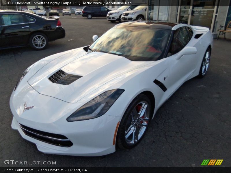 Front 3/4 View of 2014 Corvette Stingray Coupe Z51