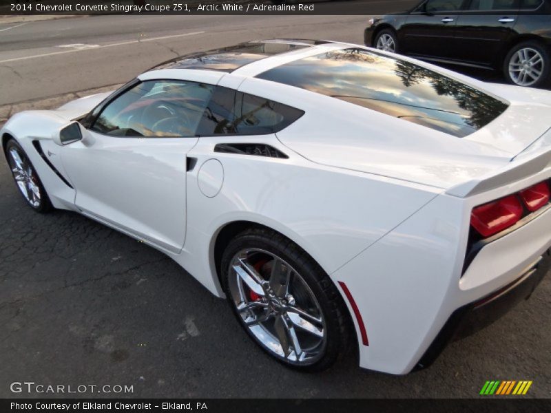 Arctic White / Adrenaline Red 2014 Chevrolet Corvette Stingray Coupe Z51