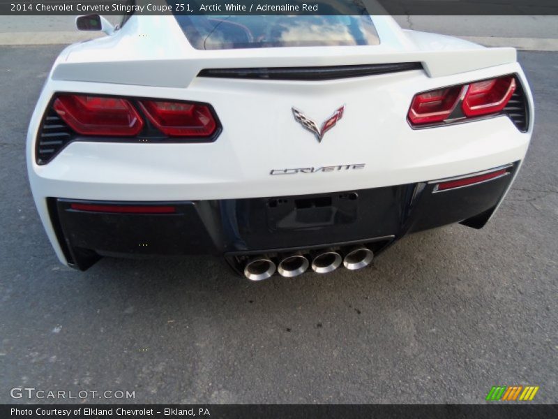 Arctic White / Adrenaline Red 2014 Chevrolet Corvette Stingray Coupe Z51