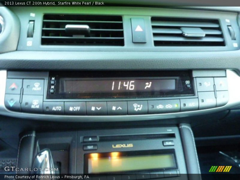 Starfire White Pearl / Black 2013 Lexus CT 200h Hybrid