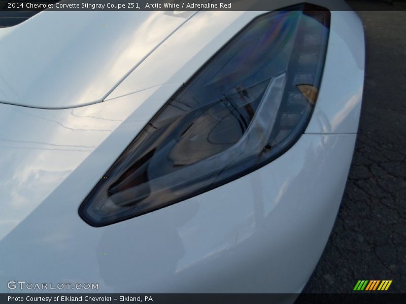 Arctic White / Adrenaline Red 2014 Chevrolet Corvette Stingray Coupe Z51