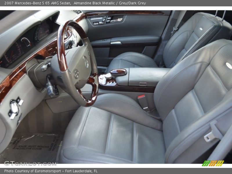 Almandine Black Metallic / Grey/Dark Grey 2007 Mercedes-Benz S 65 AMG Sedan