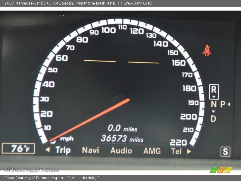 Almandine Black Metallic / Grey/Dark Grey 2007 Mercedes-Benz S 65 AMG Sedan