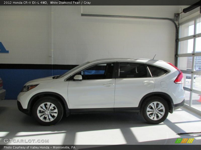 White Diamond Pearl / Gray 2012 Honda CR-V EX-L 4WD