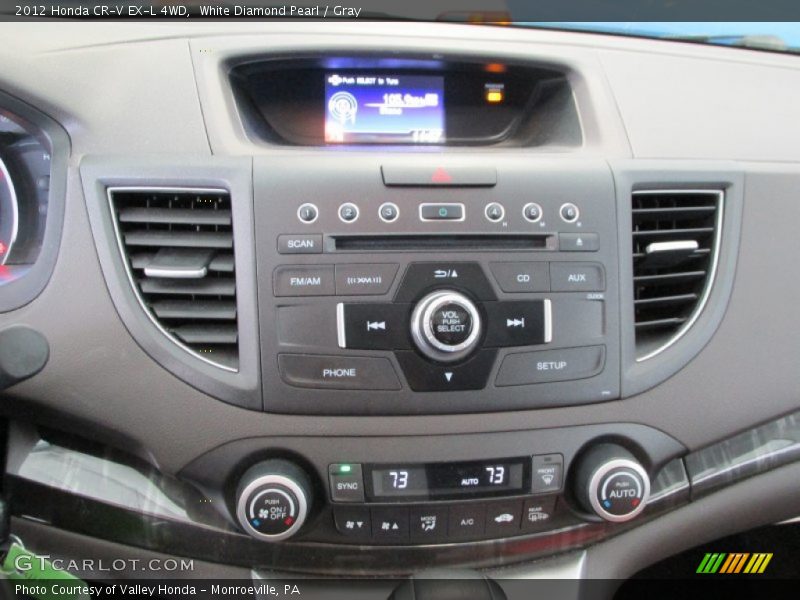 White Diamond Pearl / Gray 2012 Honda CR-V EX-L 4WD