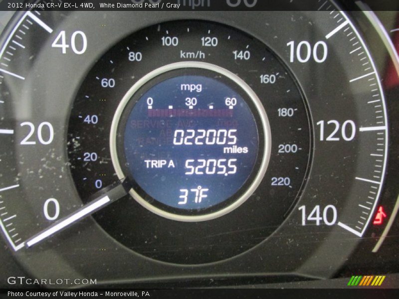 White Diamond Pearl / Gray 2012 Honda CR-V EX-L 4WD