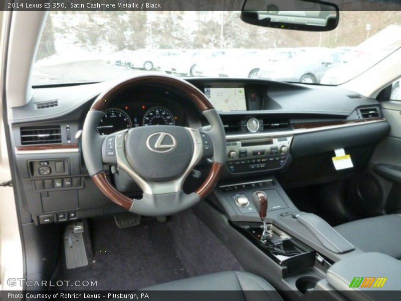 Satin Cashmere Metallic / Black 2014 Lexus ES 350