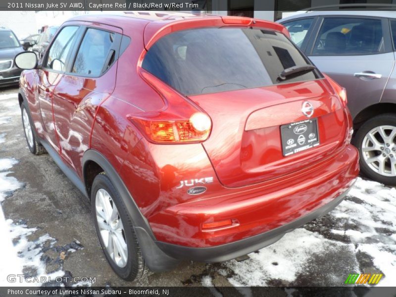 Cayenne Red / Black/Red w/Red Trim 2011 Nissan Juke SV AWD