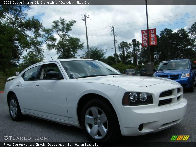Stone White / Dark/Light Slate Gray 2008 Dodge Charger SE