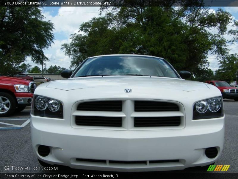 Stone White / Dark/Light Slate Gray 2008 Dodge Charger SE