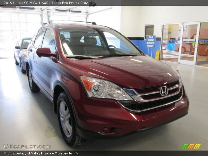 Tango Red Pearl / Gray 2010 Honda CR-V EX-L AWD