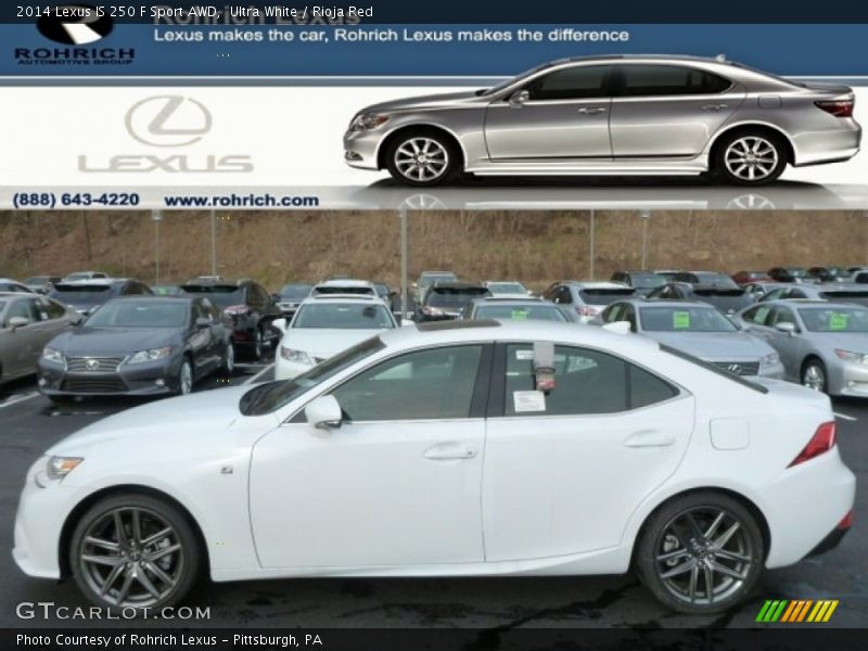 Ultra White / Rioja Red 2014 Lexus IS 250 F Sport AWD