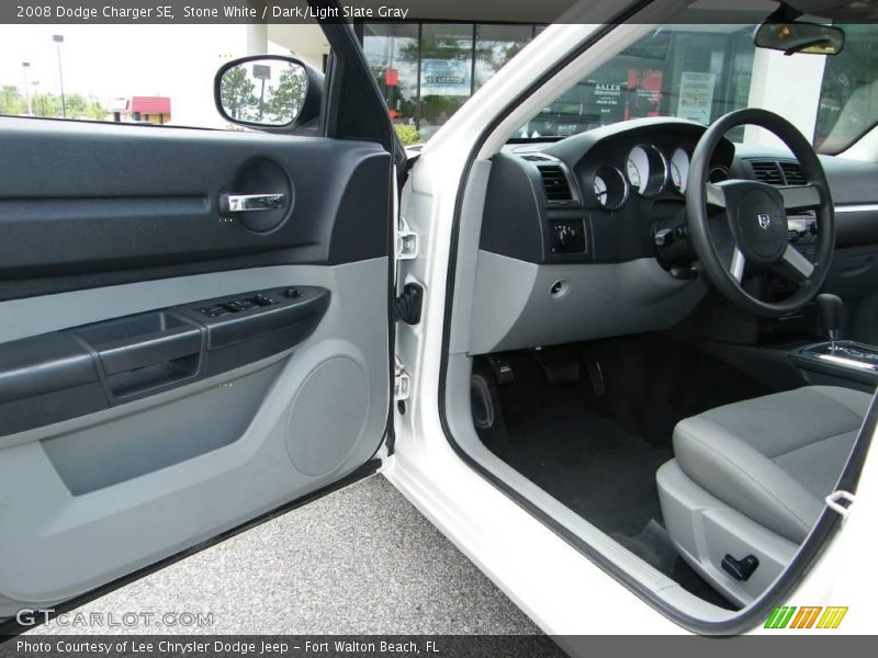Stone White / Dark/Light Slate Gray 2008 Dodge Charger SE
