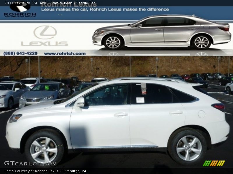 Starfire Pearl / Saddle Tan 2014 Lexus RX 350 AWD