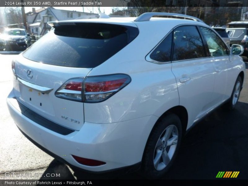 Starfire Pearl / Saddle Tan 2014 Lexus RX 350 AWD