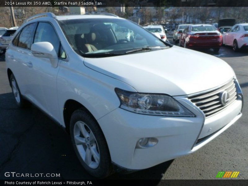 Starfire Pearl / Saddle Tan 2014 Lexus RX 350 AWD