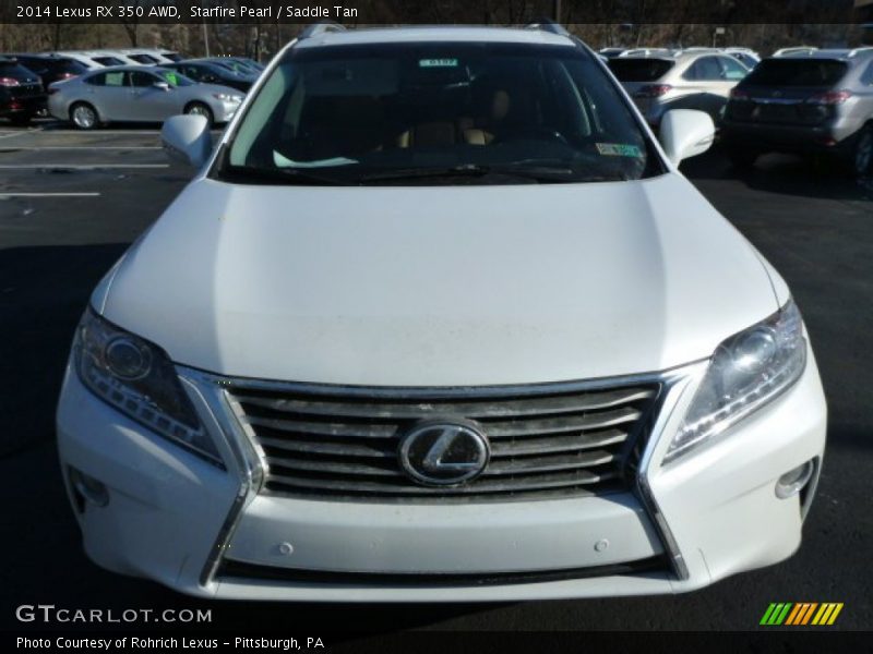 Starfire Pearl / Saddle Tan 2014 Lexus RX 350 AWD