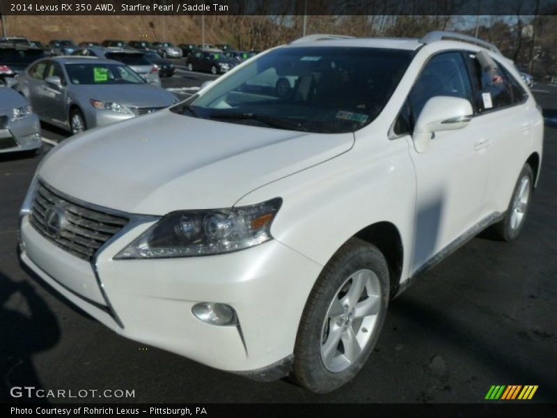 Starfire Pearl / Saddle Tan 2014 Lexus RX 350 AWD