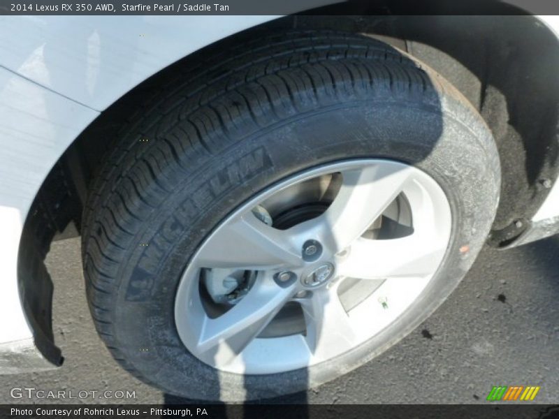 Starfire Pearl / Saddle Tan 2014 Lexus RX 350 AWD