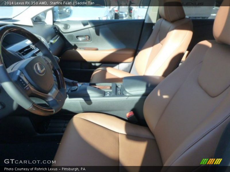 Starfire Pearl / Saddle Tan 2014 Lexus RX 350 AWD