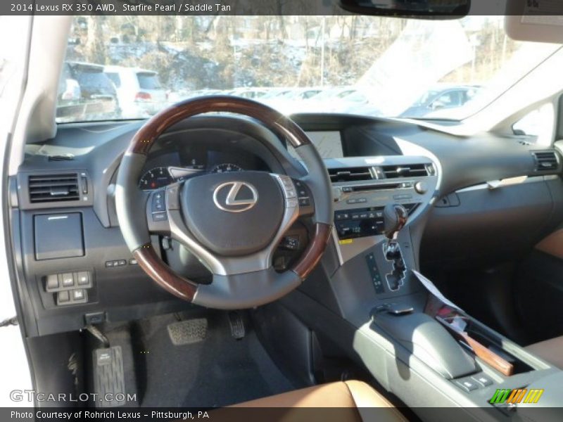 Starfire Pearl / Saddle Tan 2014 Lexus RX 350 AWD