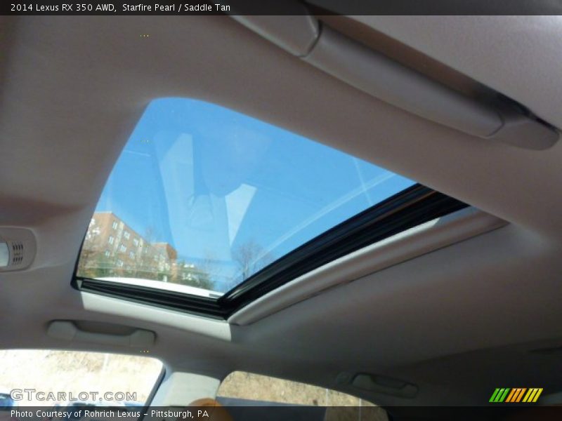 Starfire Pearl / Saddle Tan 2014 Lexus RX 350 AWD