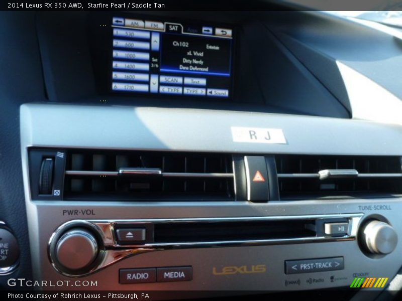 Starfire Pearl / Saddle Tan 2014 Lexus RX 350 AWD
