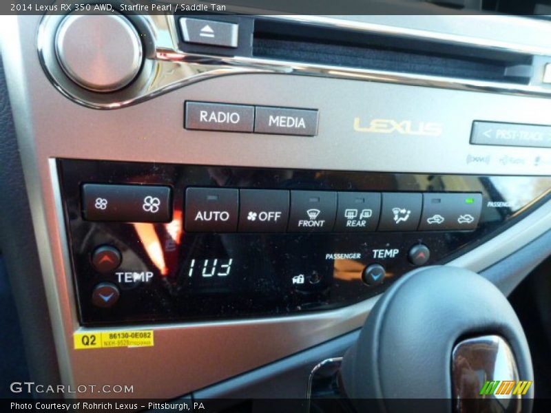 Starfire Pearl / Saddle Tan 2014 Lexus RX 350 AWD