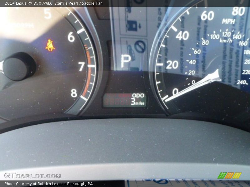 Starfire Pearl / Saddle Tan 2014 Lexus RX 350 AWD