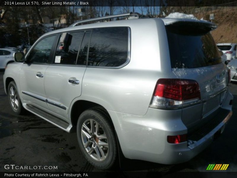 Silver Lining Metallic / Black 2014 Lexus LX 570