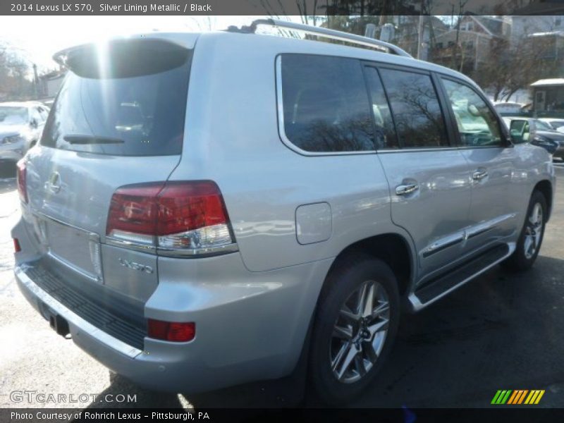 Silver Lining Metallic / Black 2014 Lexus LX 570