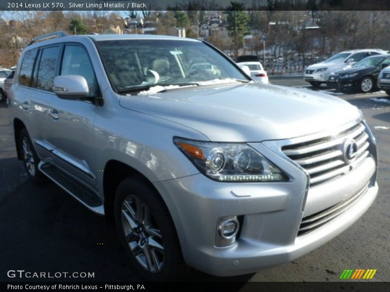 Silver Lining Metallic / Black 2014 Lexus LX 570