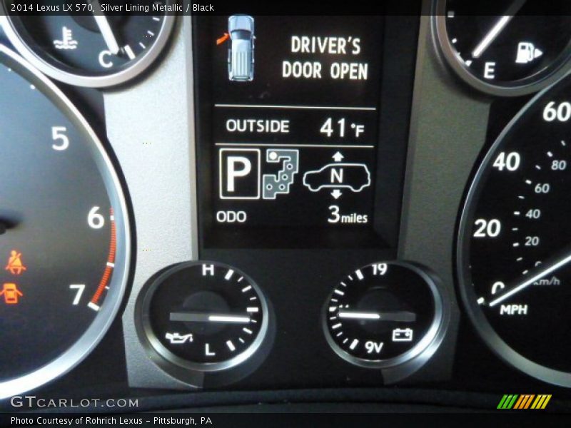 Silver Lining Metallic / Black 2014 Lexus LX 570