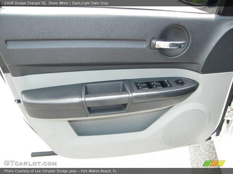 Stone White / Dark/Light Slate Gray 2008 Dodge Charger SE