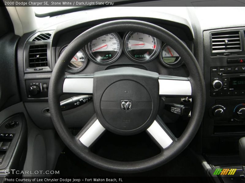 Stone White / Dark/Light Slate Gray 2008 Dodge Charger SE