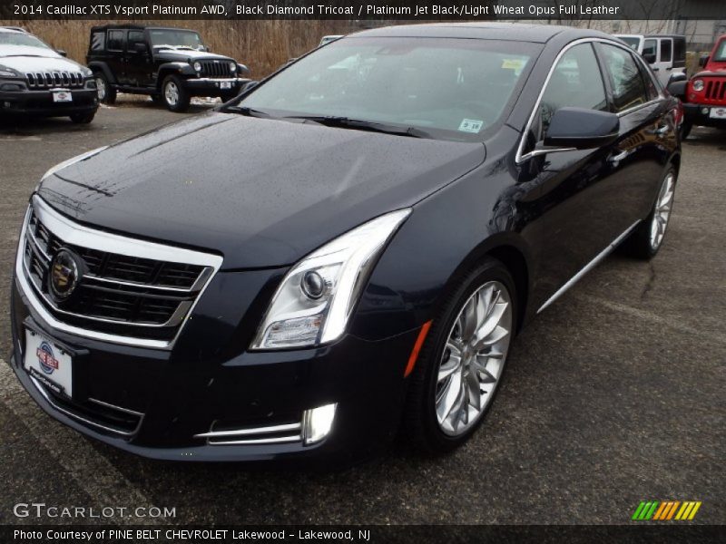 Black Diamond Tricoat / Platinum Jet Black/Light Wheat Opus Full Leather 2014 Cadillac XTS Vsport Platinum AWD