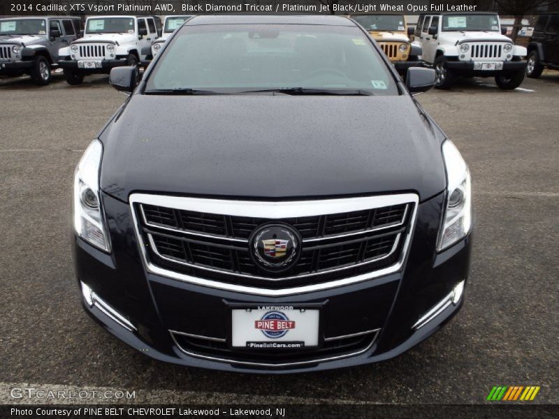 Black Diamond Tricoat / Platinum Jet Black/Light Wheat Opus Full Leather 2014 Cadillac XTS Vsport Platinum AWD